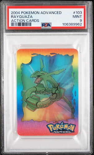 PSA 9 Rayquaza - #103 Holo Rare Lenticular - Advanced Action Card