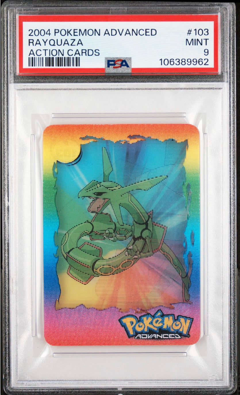PSA 9 Rayquaza - #103 Holo Rare Lenticular - Advanced Action Card JAB Games13 PSA 9 Rayquaza - #103 Holo Rare Lenticular - Advanced Action Card JAB Games13