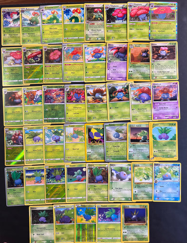 Pokemon Oddish, Gloom, Vileplume and Bellossom Card Lot - 45 Cards - Holo Rare and Vintage Collection!