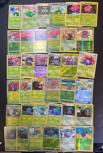 Pokemon Oddish, Gloom, Vileplume and Bellossom Card Lot - 36 Cards - Holo Rare and Vintage Collection!