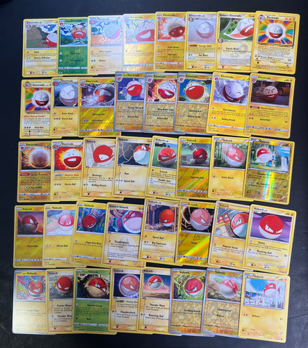 Pokemon Voltorb and Electrode Card Lot - 40 Cards - Ultra Rare, Holos and Promo Collection!