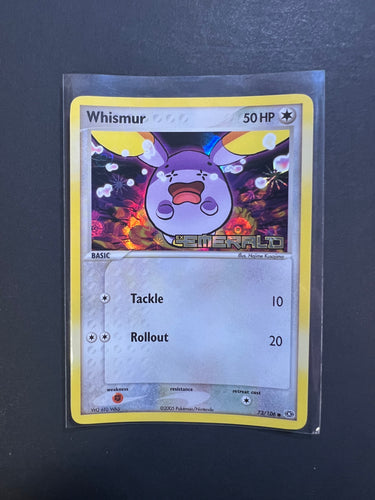 Whismur - 73/106 “Stamped” Reverse Holo - Ex Emerald