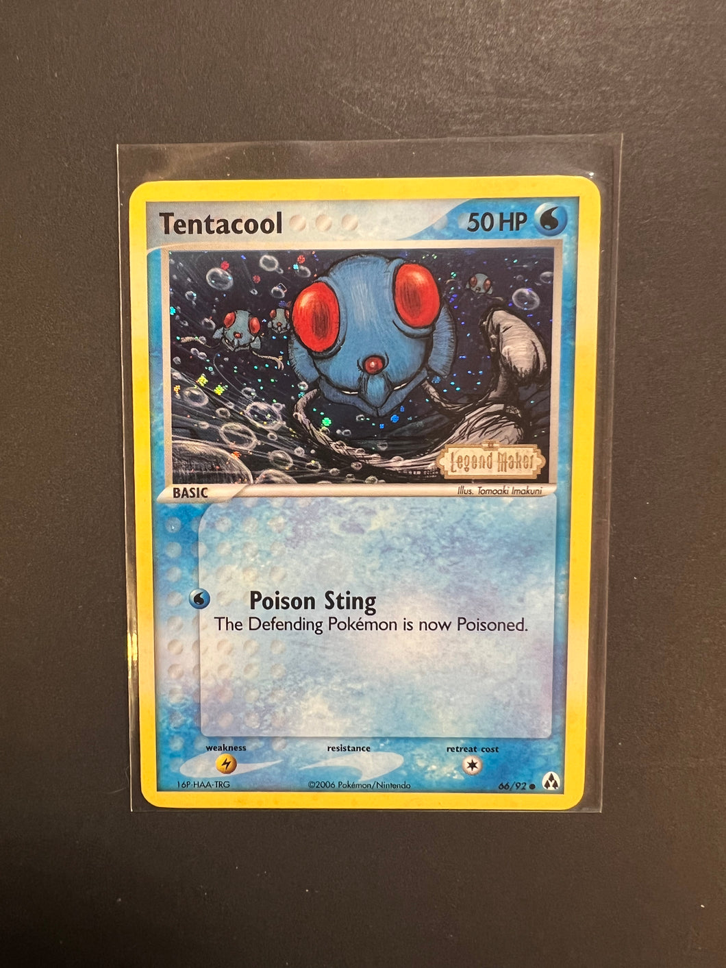 Tentacool - 66/92 “Stamped” Reverse Holo - Ex Legend Maker