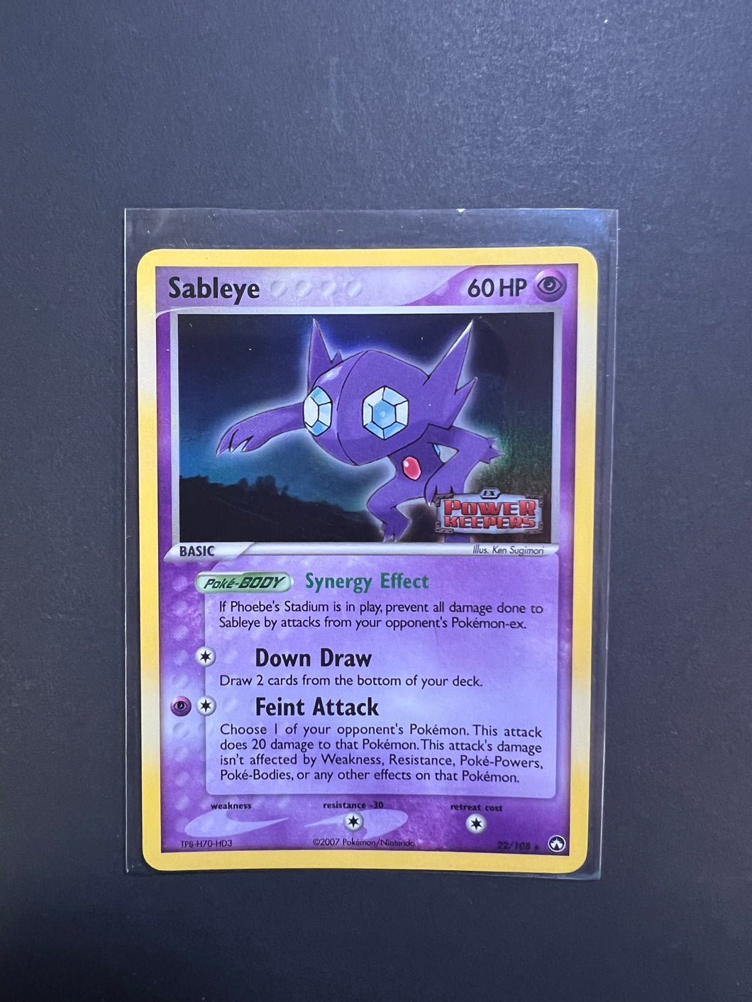 Sableye - 22/108 “Stamped” Reverse Holo Rare - Ex Power Keepers