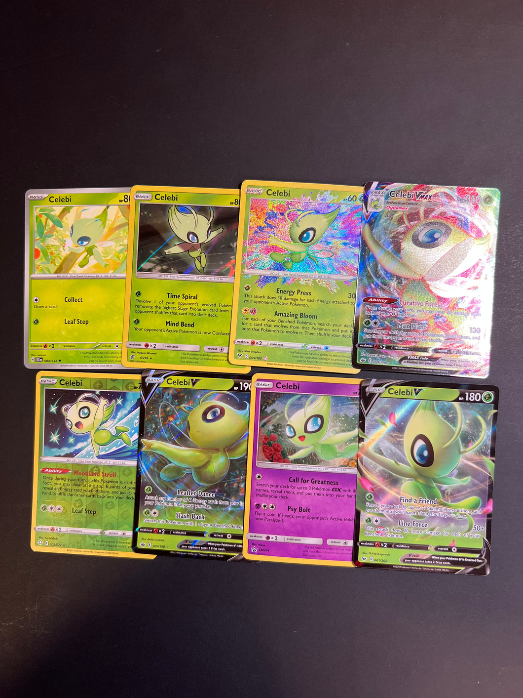 Pokemon Celebi V Card Lot - 8 Cards - VMax & Holo Rare Collection!