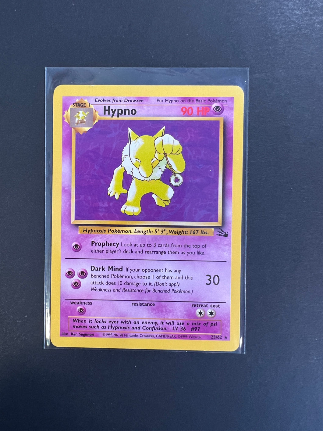 Hypno - 23/62 Non-Holo Rare - Fossil Set