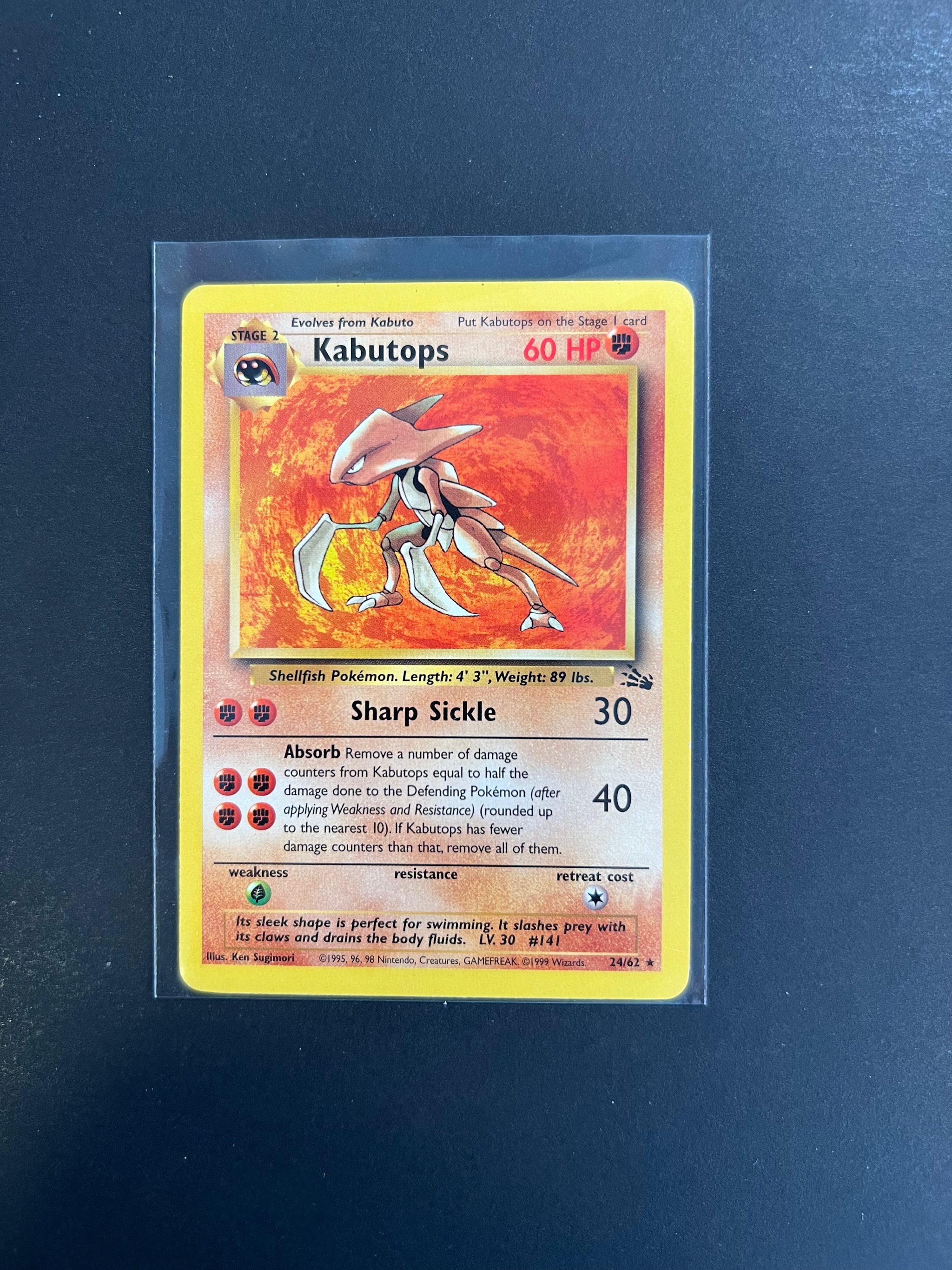 Pokemon Kabutops First Edition Fossil Holo sale RARE VINTAGE