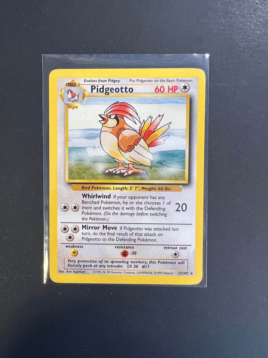 Pidgeotto - 22/102 Non-Holo Rare - Pokemon Base Set