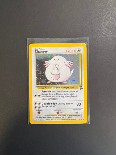 Chansey - 3/130 Holo Rare - Pokemon Base Set 2