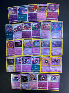 Pokemon Gastly, Haunter & Gengar Card Lot - 28 Cards - Holo Rare & Vintage Collection!