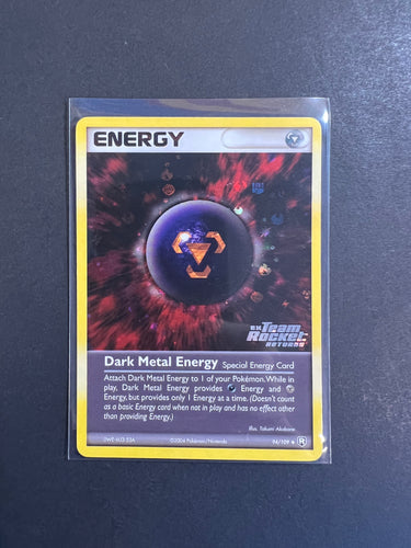 Dark Metal Energy - 94/109 “Stamped” Reverse Holo - EX Team Rocket Returns