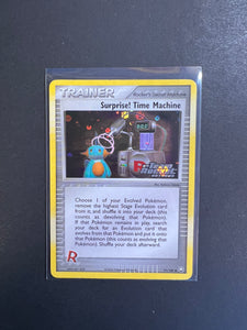 Surprise! Time Machine - 91/109 “Stamped” Reverse Holo Trainer - EX Team Rocket Returns