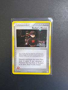 Rocket’s Mission - 88/109 “Stamped” Reverse Holo Trainer - EX Team Rocket Returns