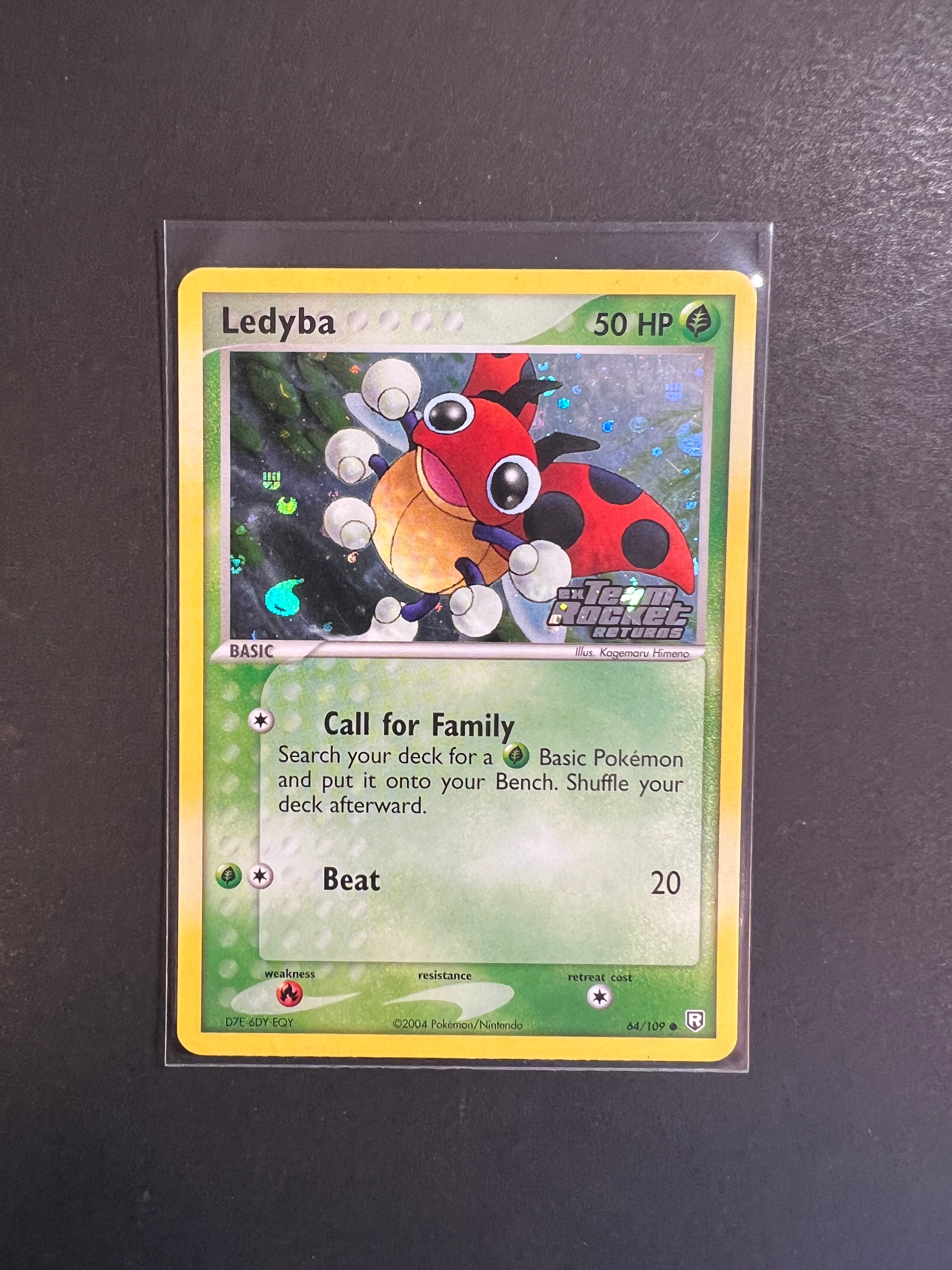 ledyba pokemon card Ledyba - 64/109 “Stamped” Reverse Holo