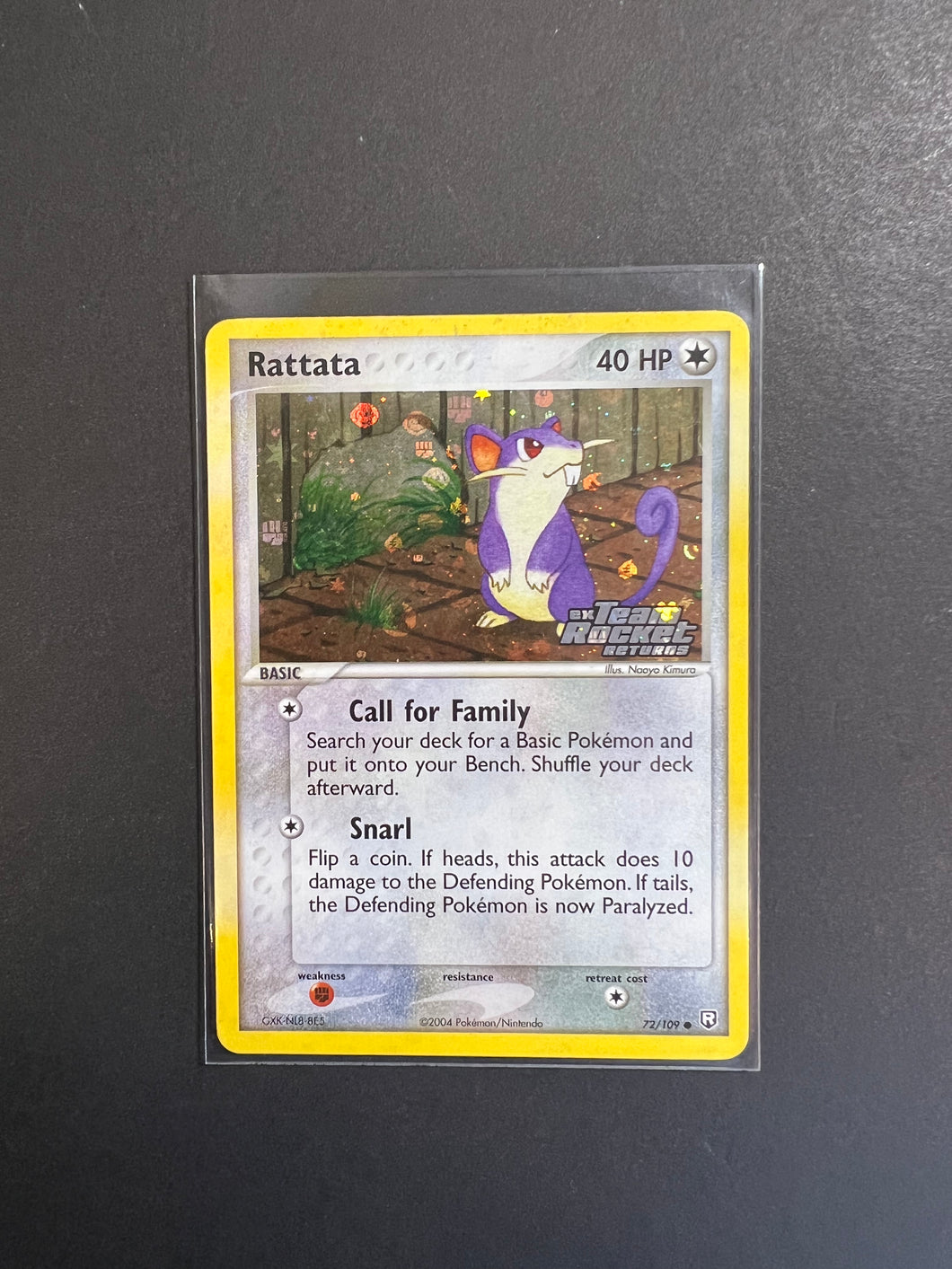 Rattata - 72/109 “Stamped” Reverse Holo - EX Team Rocket Returns