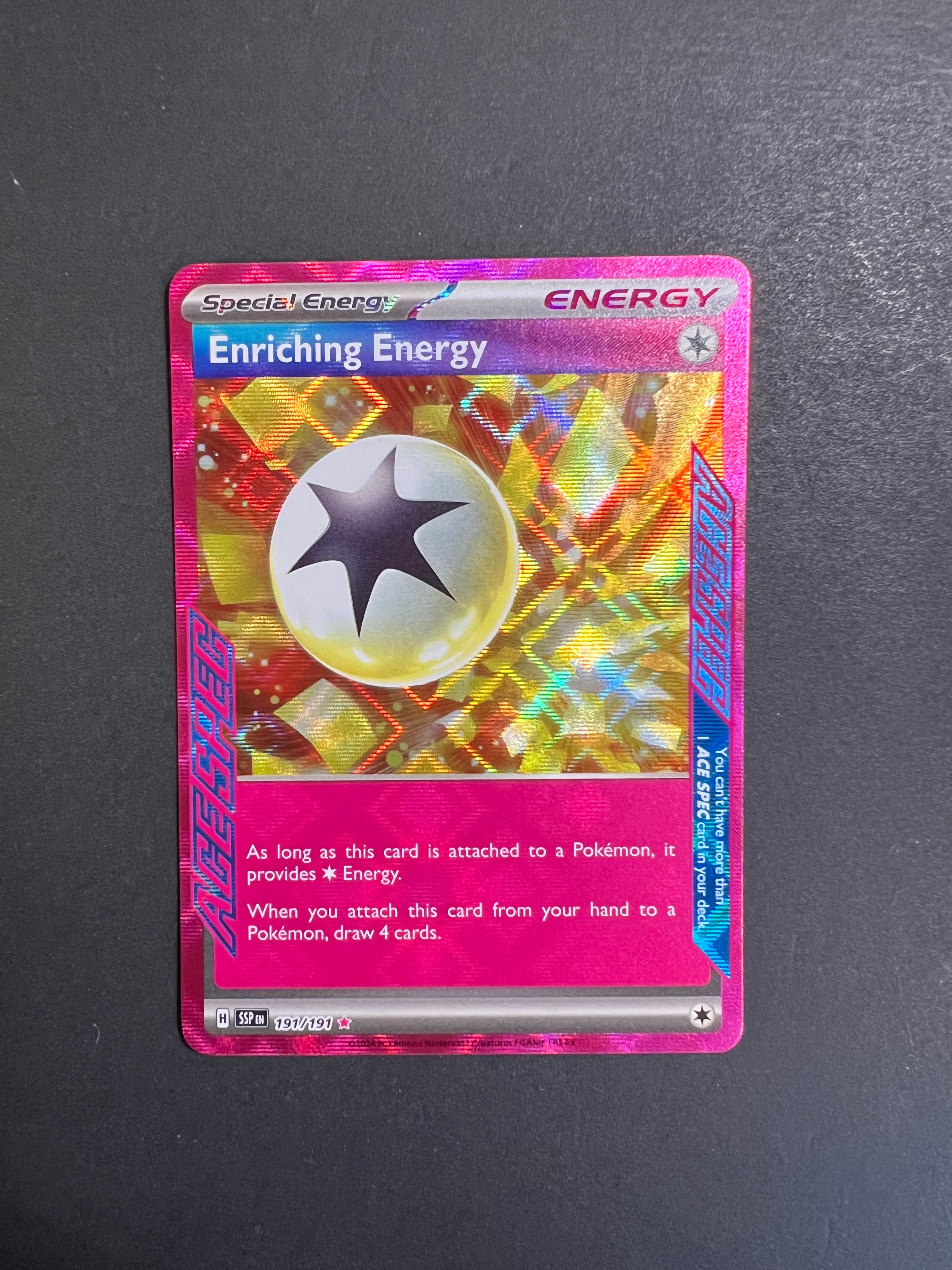 Pokemon Trading Card Game Surging Sparks Ace SPEC Rare Enriching Energy Special Energy Card #191