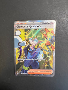 pokemon clemont card quick wit full art trainer supporter surging sparkd Outside Area Zero Clemont's Quick Thinking Trainer SV8