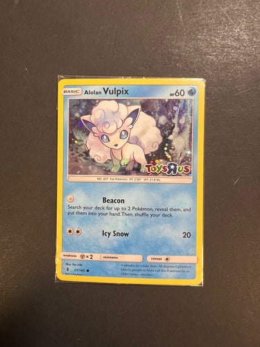 Alolan Vulpix - 21/145 Holo Rare - Pokemon Toys R Us Sealed Promo