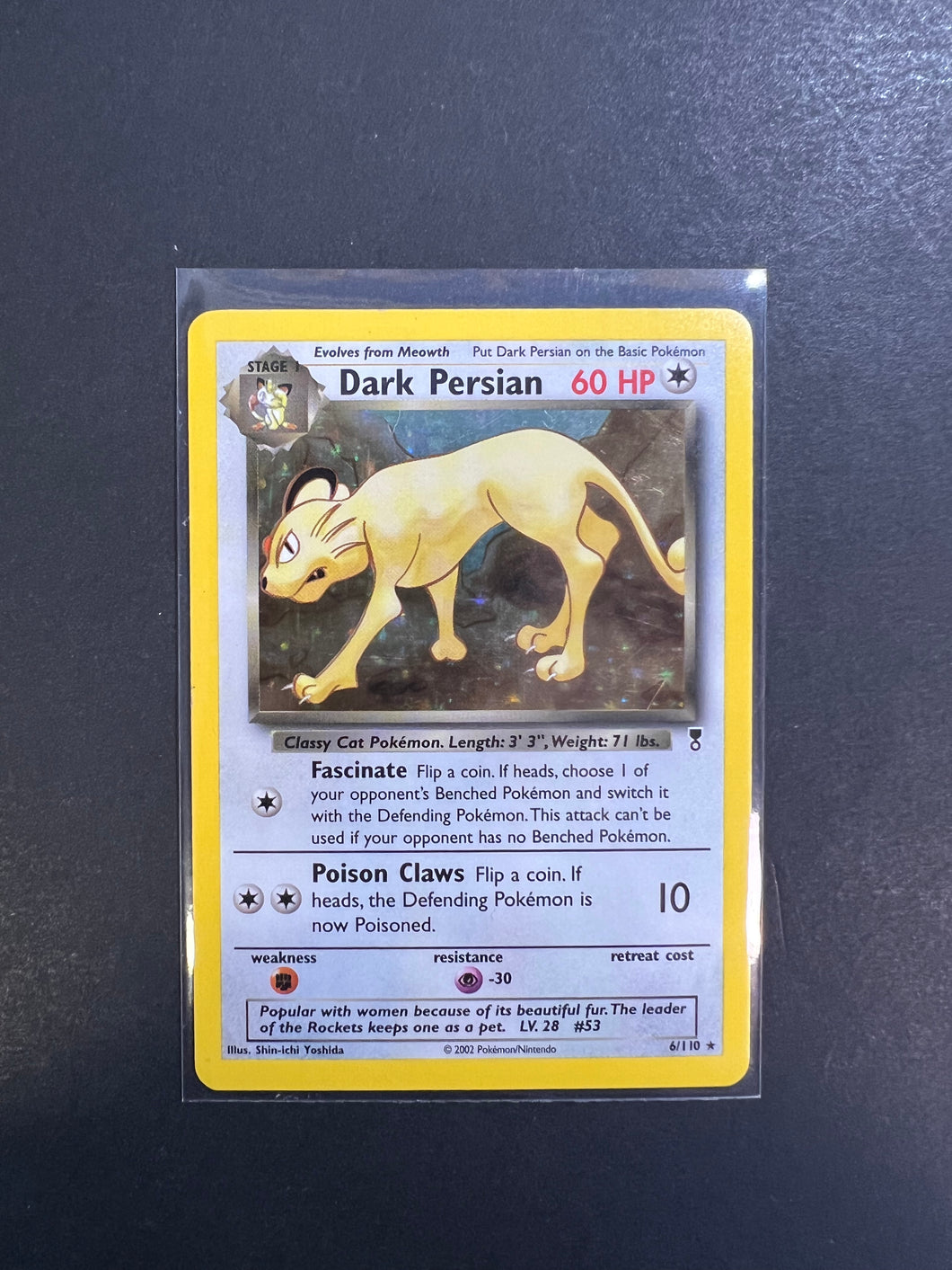 Dark Persian - 6/110 Holo Rare - Pokemon Legendary Collection