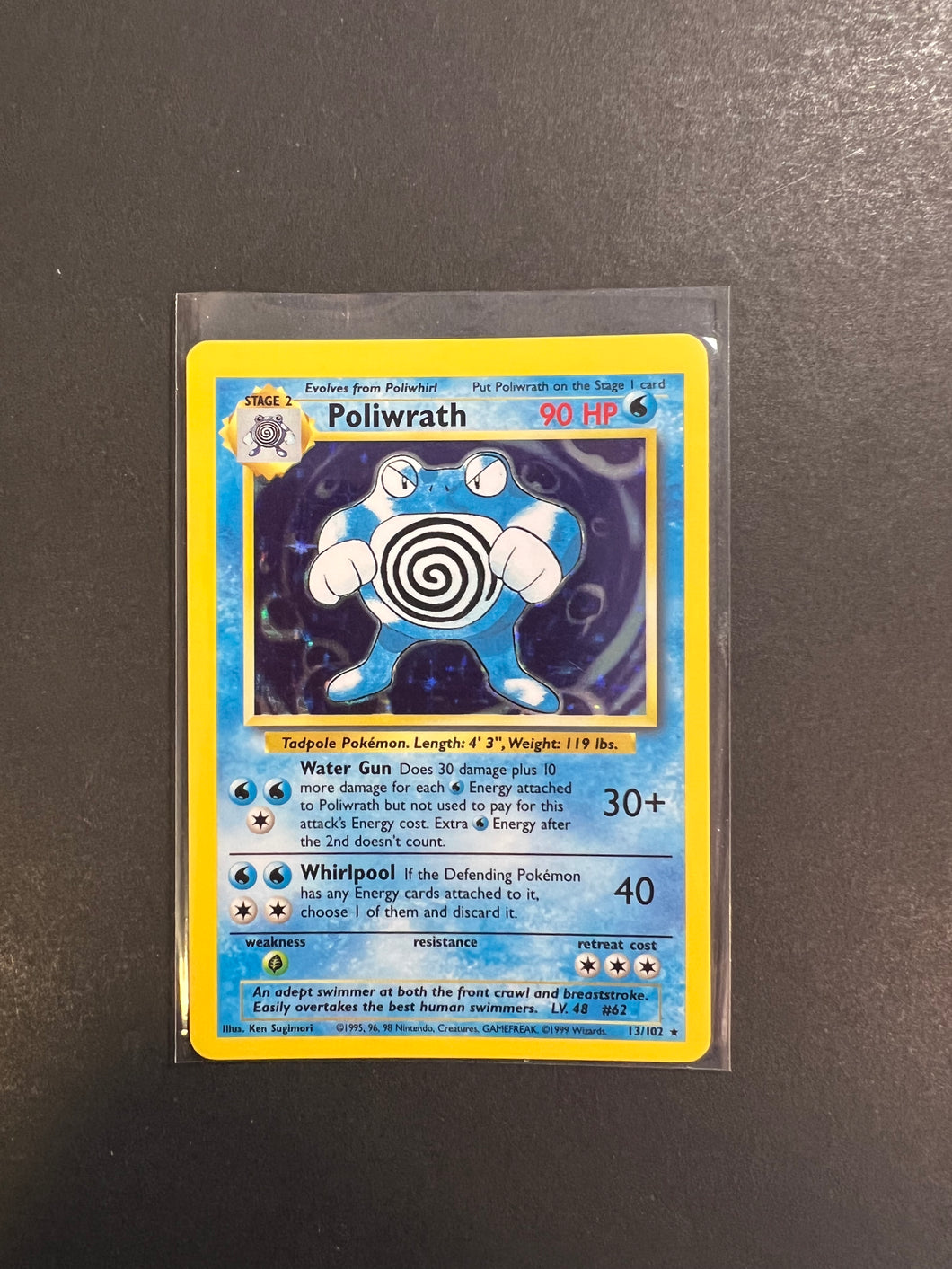 Poliwrath - 13/102 Holo Rare - Pokemon Base Set