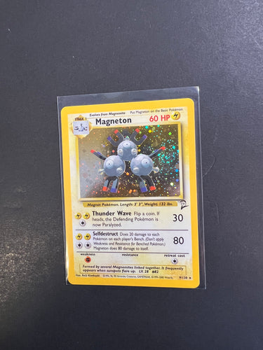 Magneton - 9/130 Holo Rare - Pokemon Base Set 2