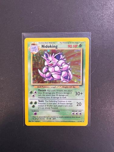 Nidoking - 11/102 Holo Rare - Pokemon Base Set