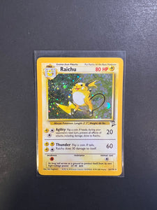 Raichu - 16/130 Holo Rare - Pokemon Base Set 2