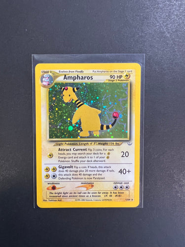 Ampharos - 1/64 Holo Rare - Pokemon Neo Revelation Set