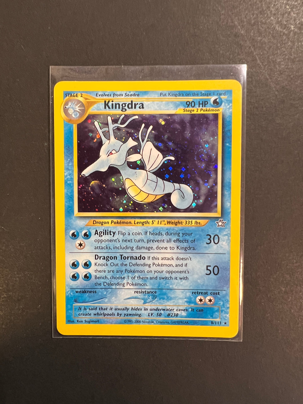 Kingdra - 8/111 Holo Rare - Pokemon Neo Genesis Set