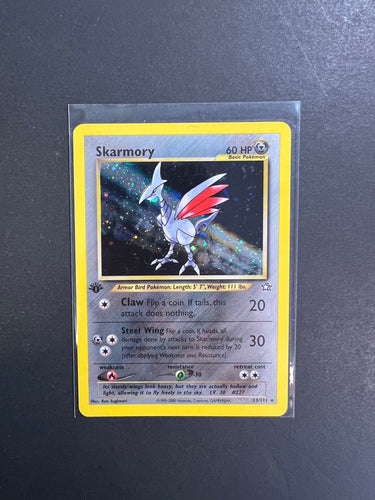 Skarmory 1st Edition - 13/111 Holo Rare - Pokemon Neo Genesis Set