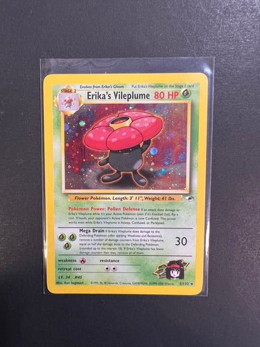 Erika’s Vileplume - 5/132 Holo Rare - Pokemon Gym Heroes Set