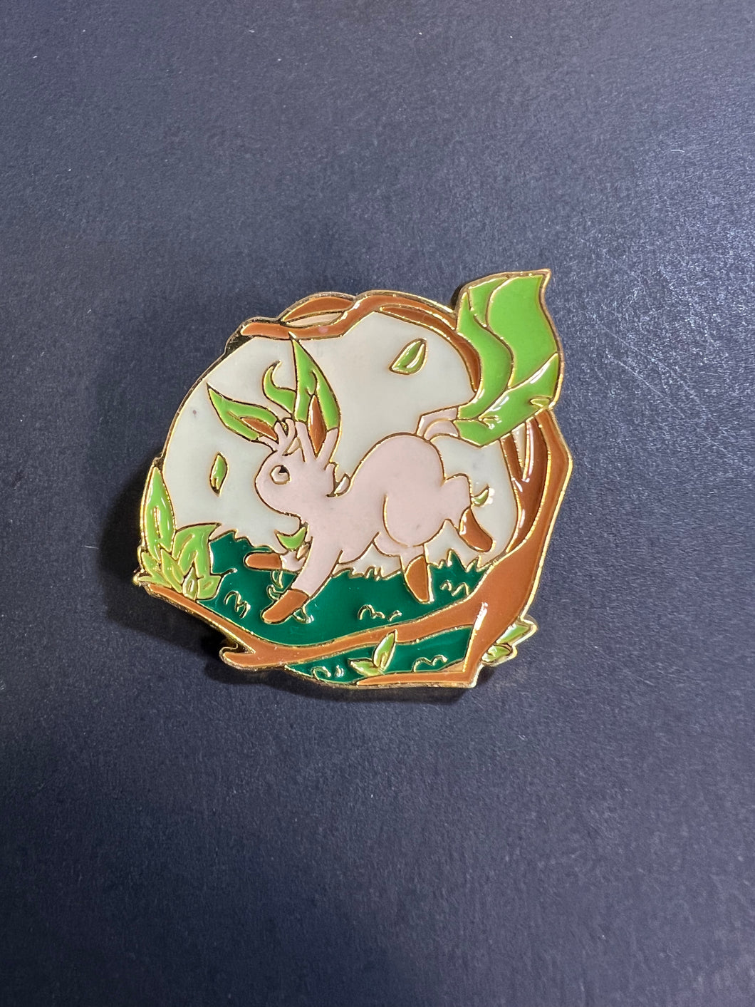 Pokemon Leafeon Eeveelution Metal Pin!