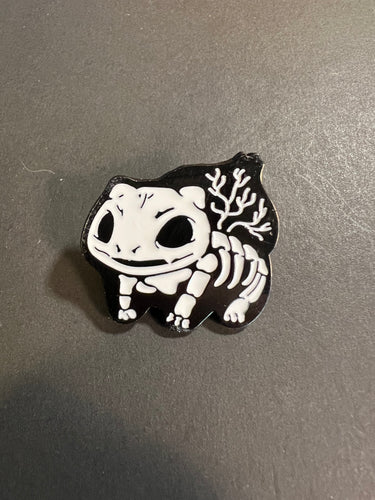 Pokemon Skeleton Bulbasaur Metal Pin!