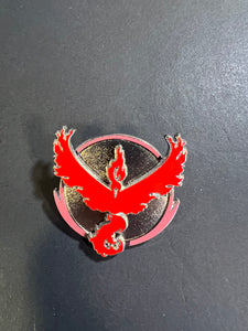 Official Pokemon Moltres Metal Pin - Team Valor