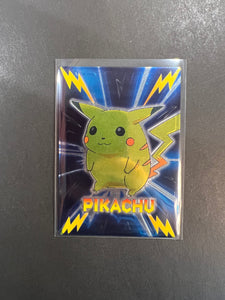 Pikachu - Holo Rare Japanese Meiji Embossed Blue Pokemon Promo Card!