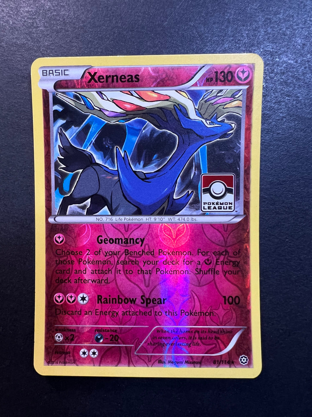 Pokemon Card Rare Holo Xerneas XY Steam Siege 81/114 Pokemon Card Rare Holo Xerneas XY Steam Siege 81/114