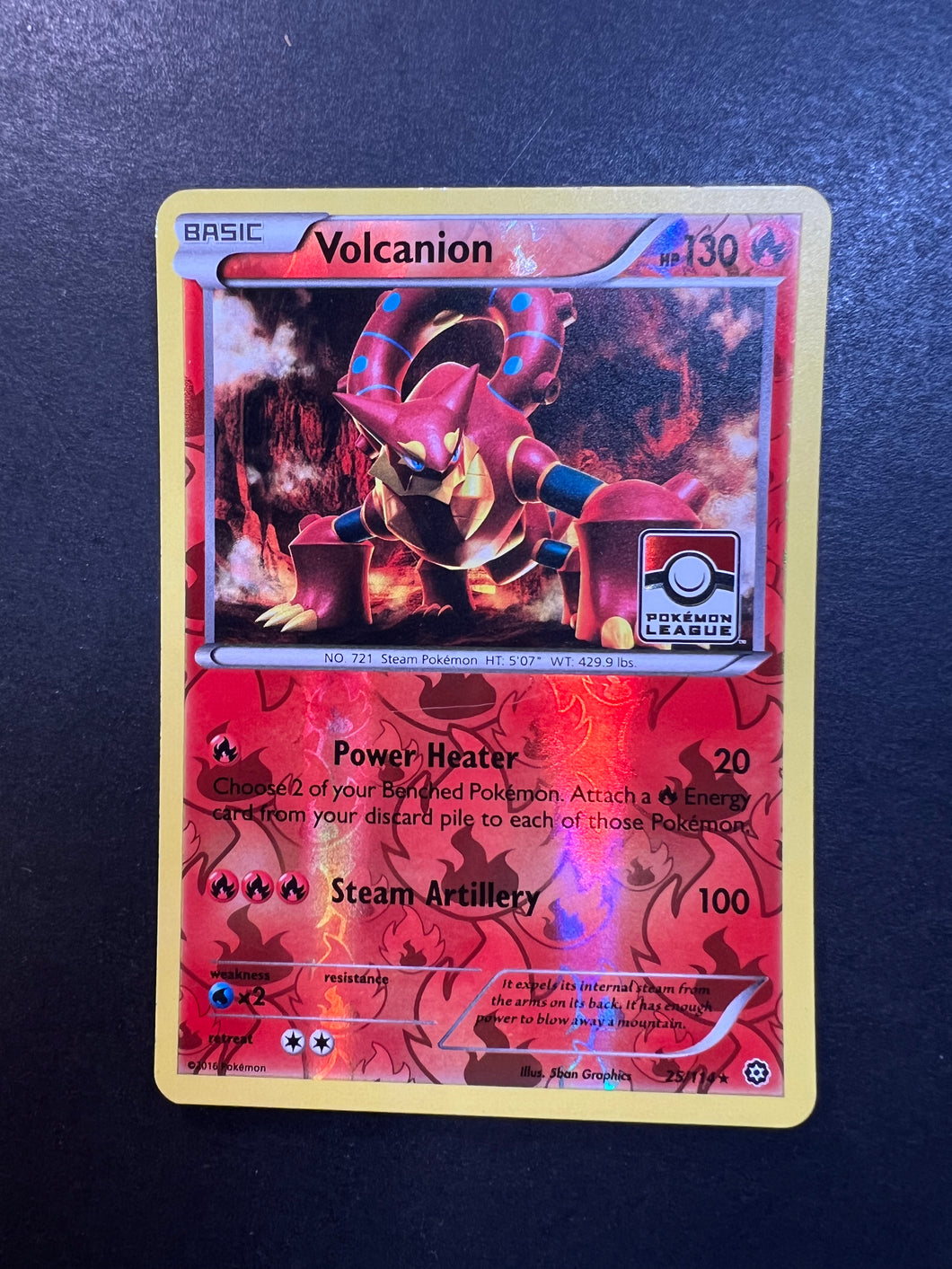 Volcanion - 25/114 Reverse Holo Rare - League Promo JAB Games13 Volcanion - 25/114 Reverse Holo Rare - League Promo JAB Games13