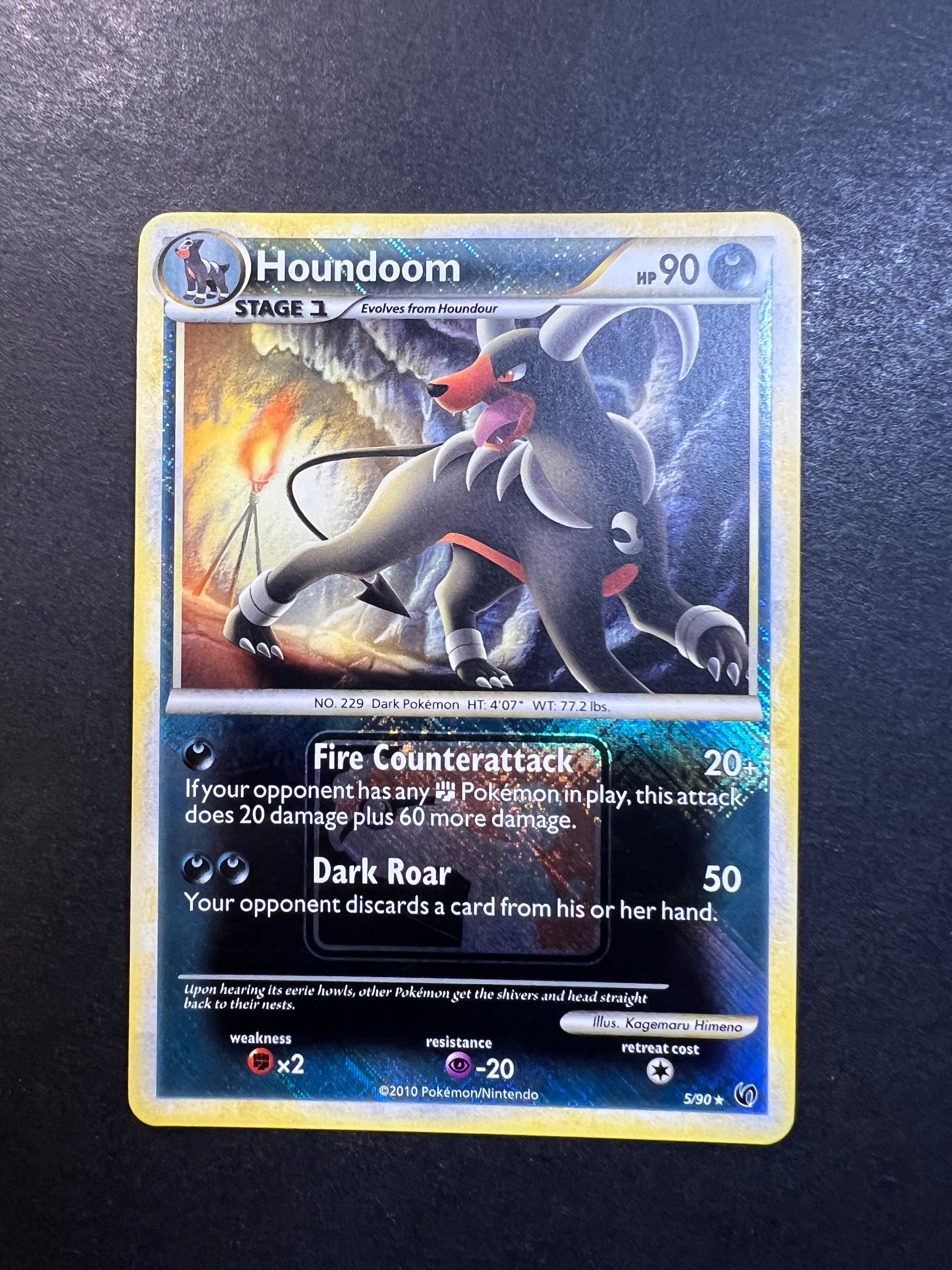 houndoom pokemon card stage 1 Houndoom - 5/90 Reverse Holo Rare