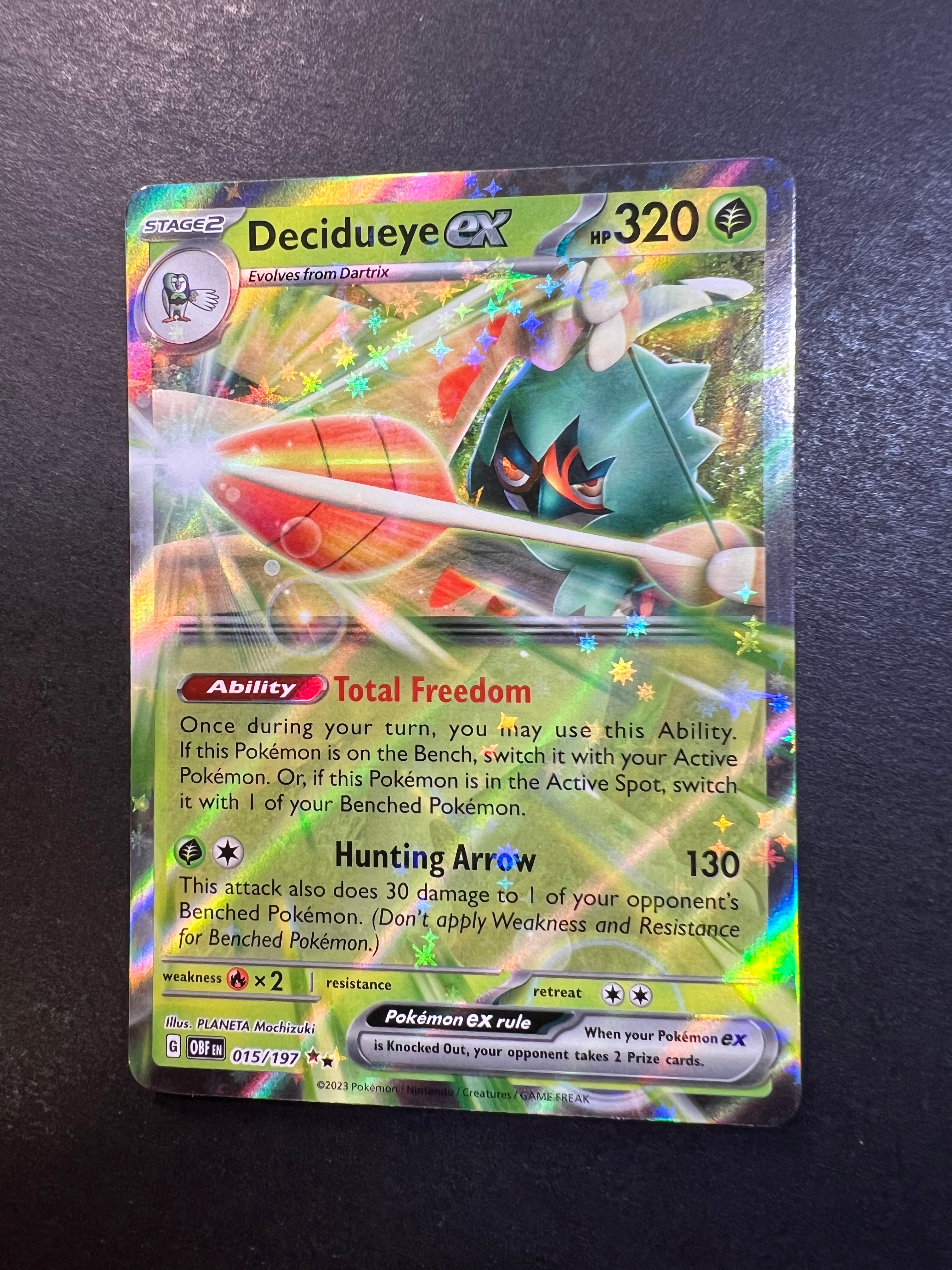 pokemon card decidueye Decidueye ex - 015/197 Ultra Rare