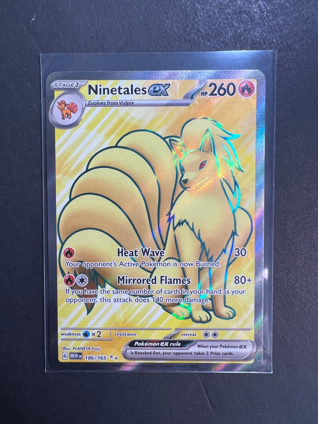 Ninetales ex - 186/165 Full Art Ultra Rare - Pokemon 151 Set