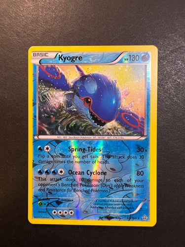 Kyogre - 53/160 Reverse Holo Rare - XY Primal Clash