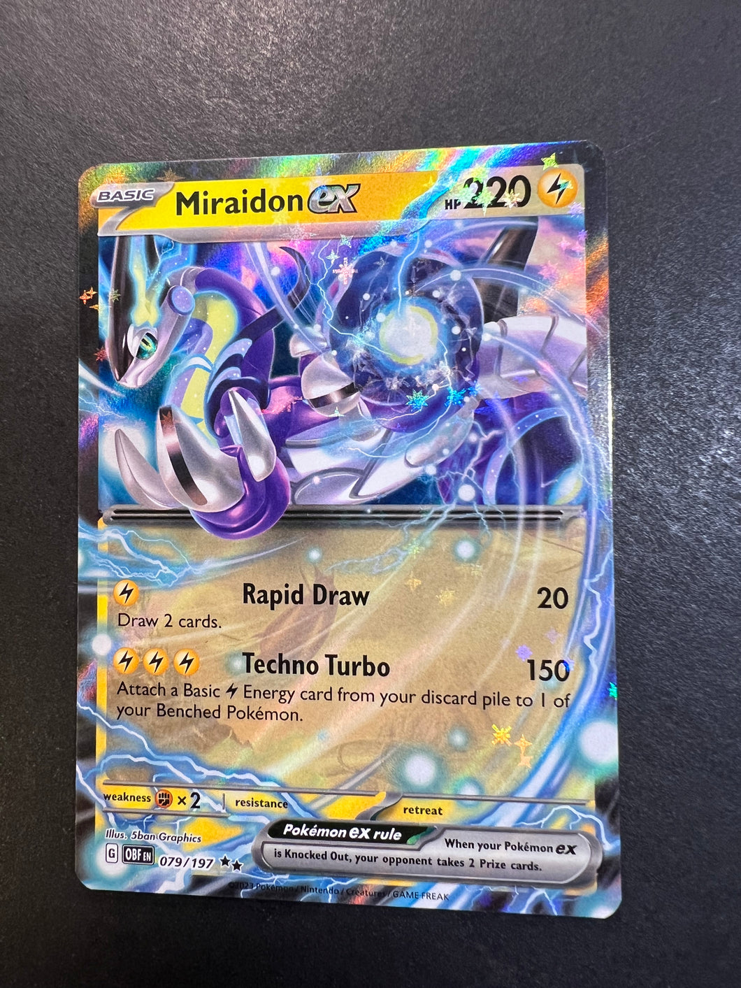 Miraidon ex - 079/197 Ultra Rare - Obsidian Flames JAB Games13 Miraidon ex - 079/197 Ultra Rare - Obsidian Flames JAB Games13