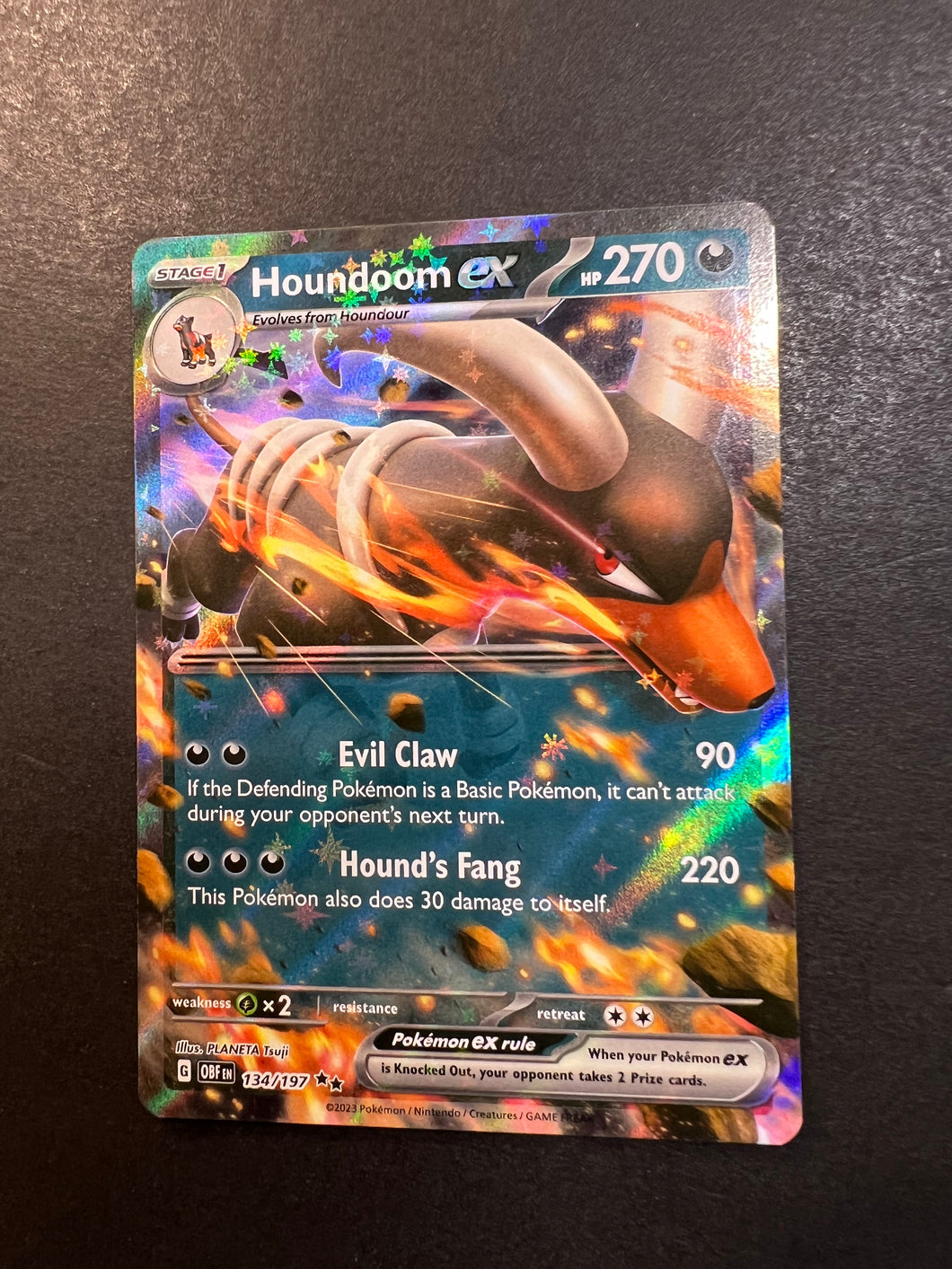 Houndoom ex - 134/197 Ultra Rare - Obsidian Flames JAB Games13 Houndoom ex - 134/197 Ultra Rare - Obsidian Flames JAB Games13