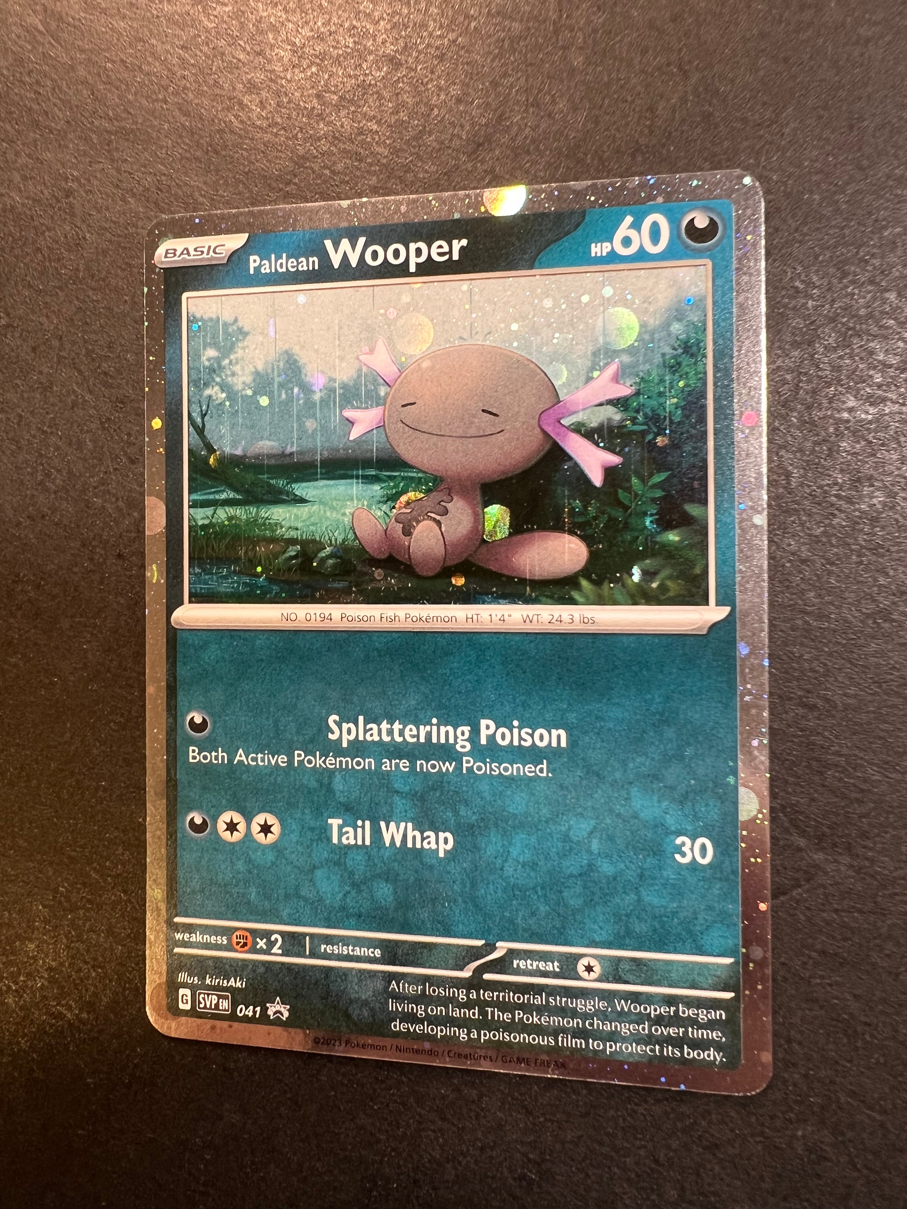 Paldean Wooper - # 041 Holo Rare Promo - Obsidian Flames JAB Games13 Paldean Wooper - # 041 Holo Rare Promo - Obsidian Flames JAB Games13