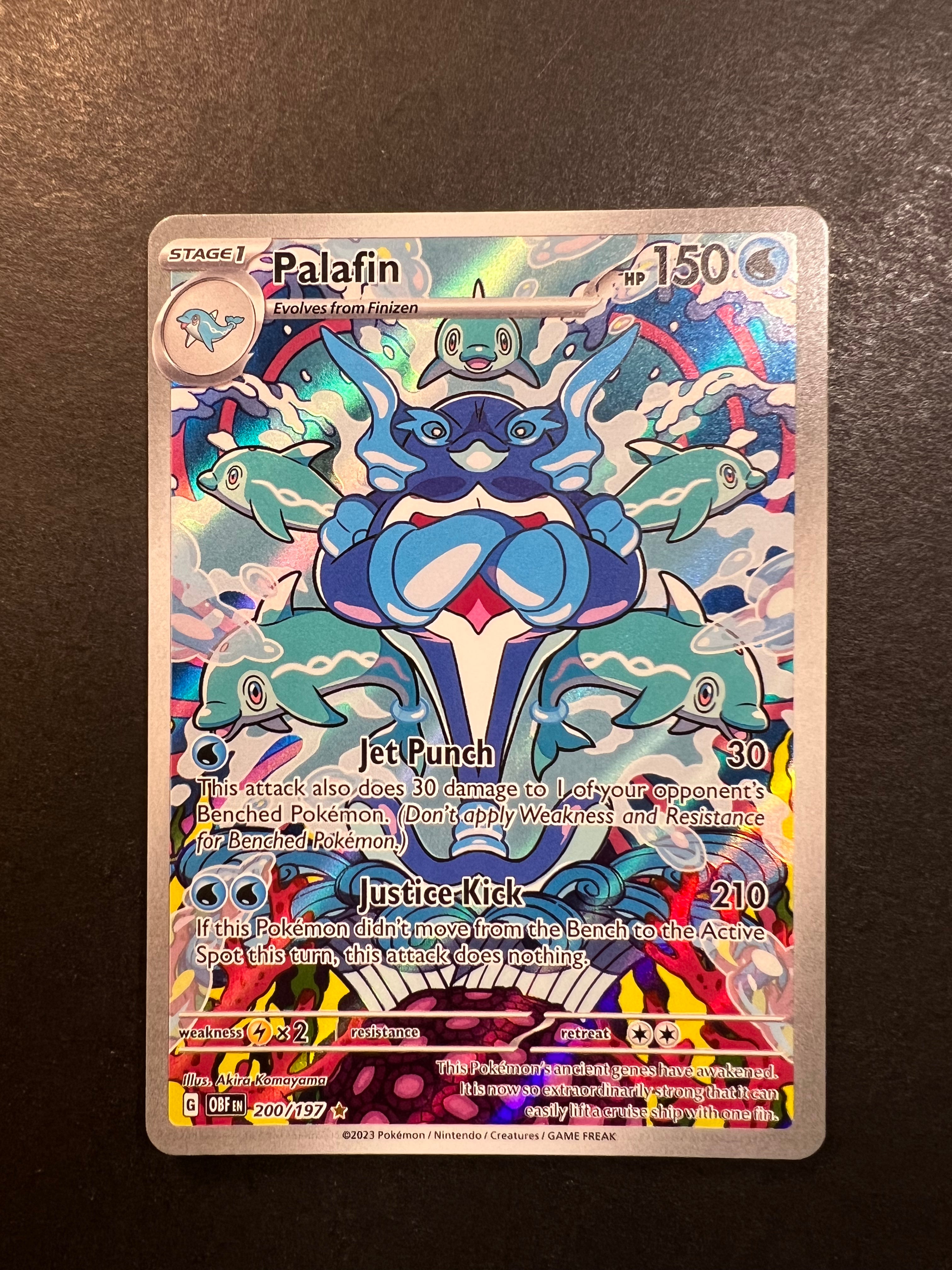 shiny palafin pokemon card Palafin - 200/197 Holo Ultra Rare