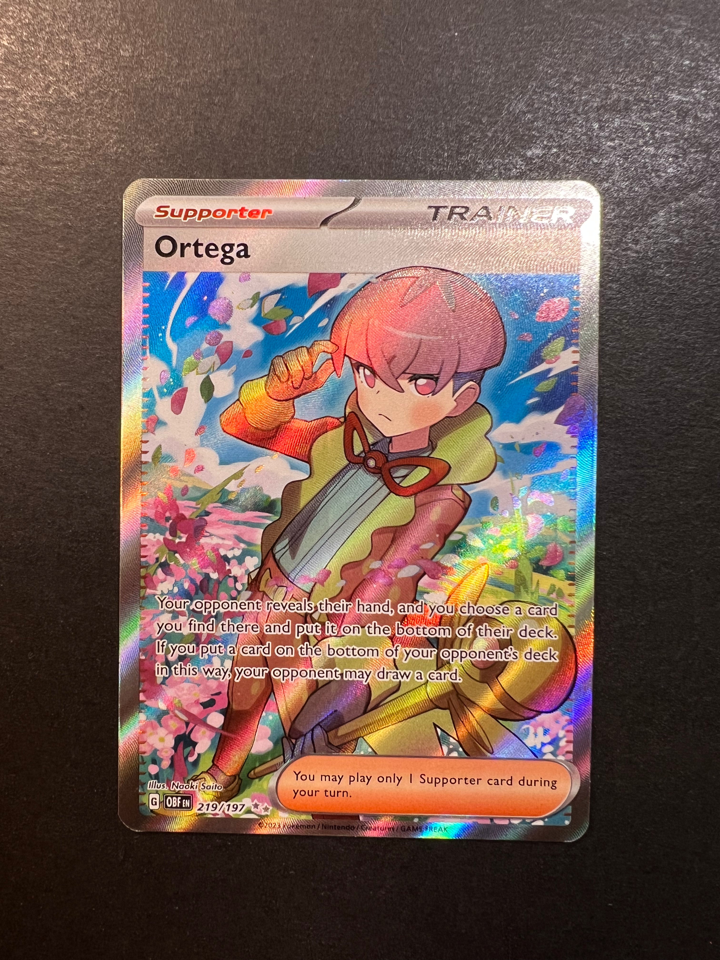 ortega pokemon card Ortega - 219/197 Full Art Ultra Rare Trainer
