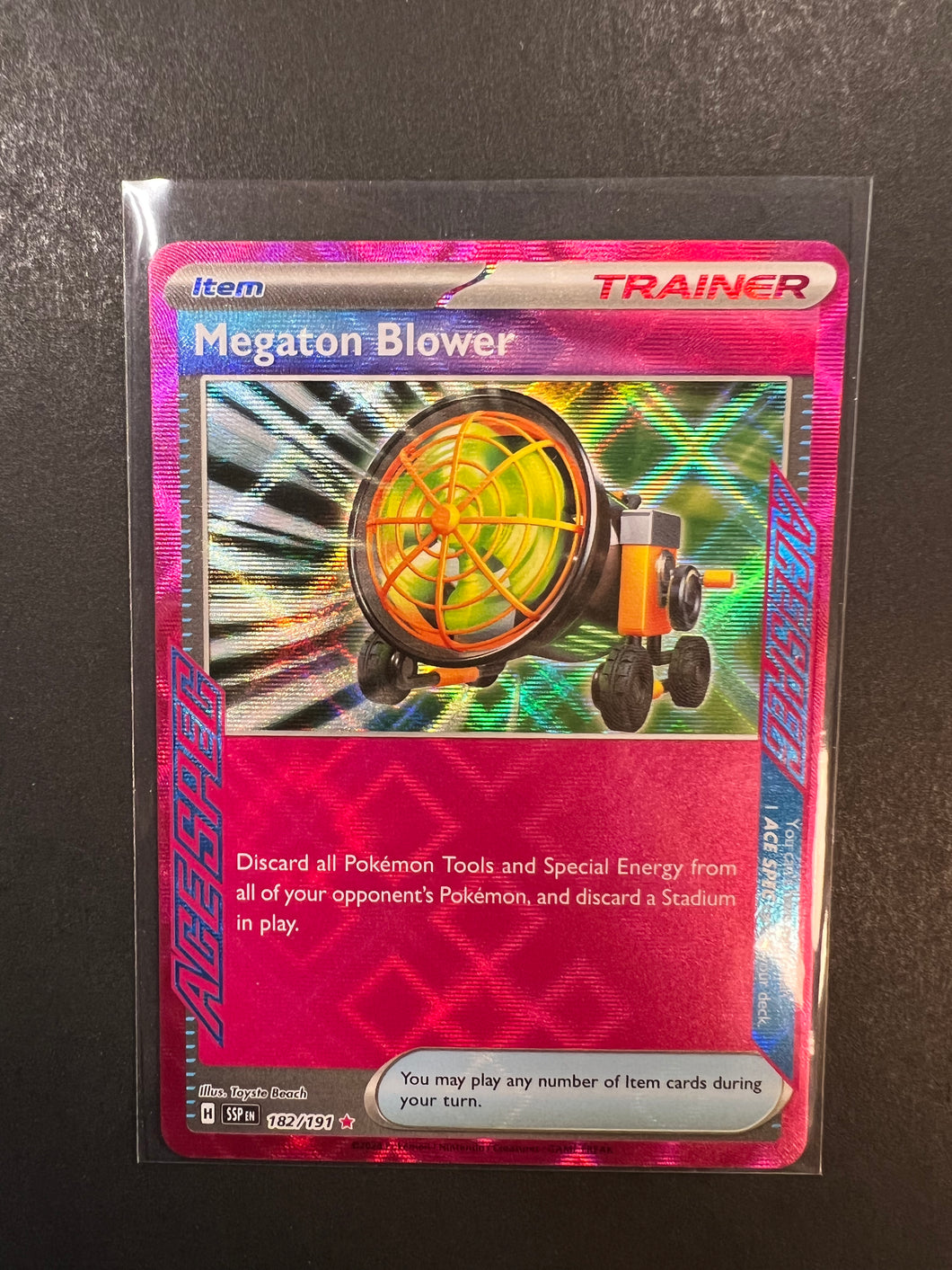 Megaton Blower - 182/191 Ace Spec Holo Trainer - Surging Sparks