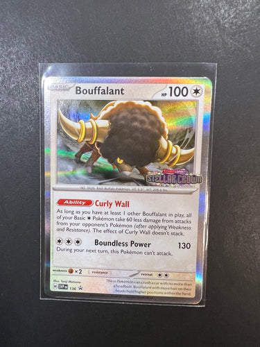 Bouffalant - 136 Holo Rare Promo - Stellar Crown