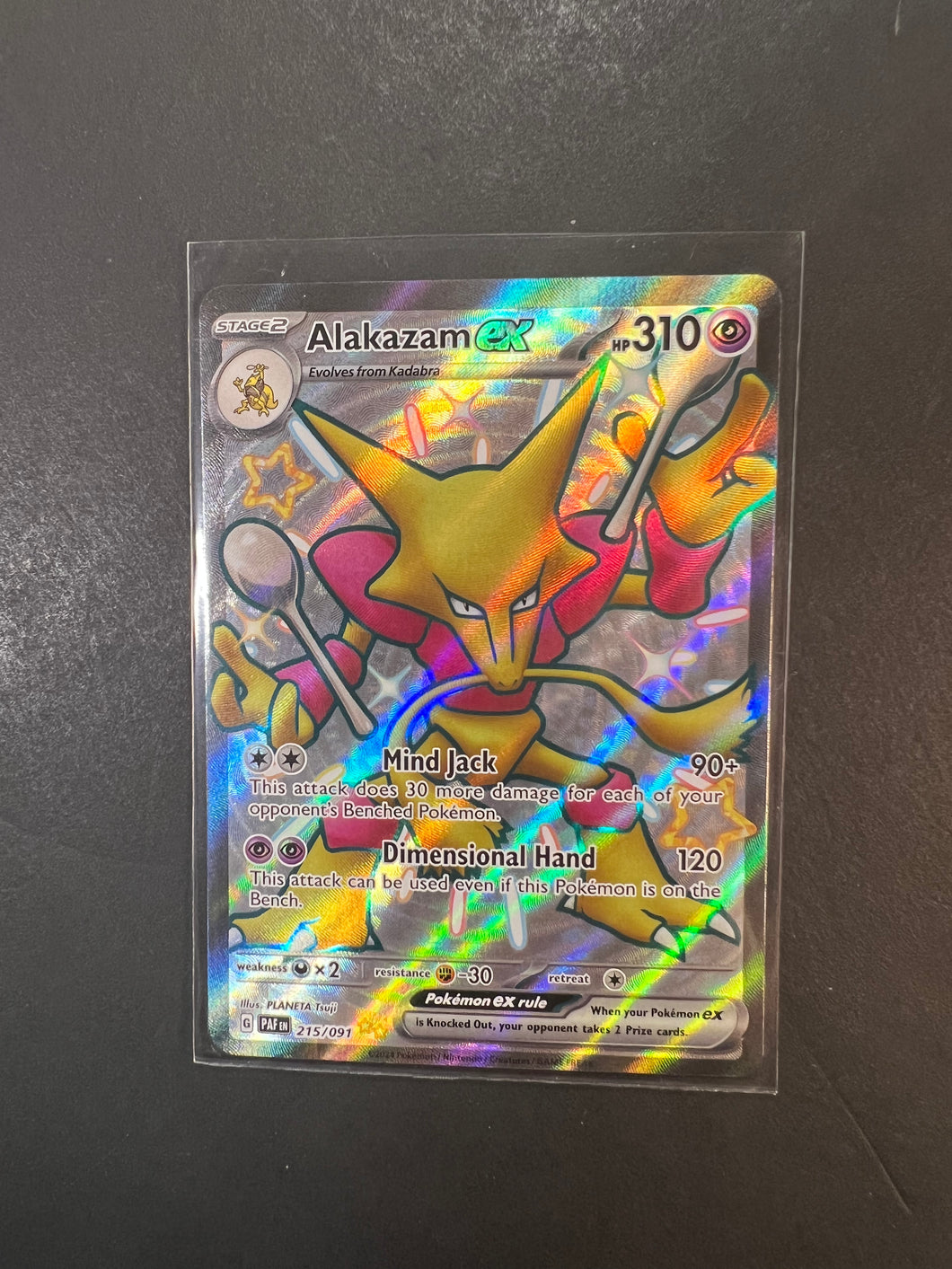 Alakazam ex - 215/091 Shiny Full Art Ultra Rare - Paldean Fates JAB Games13 Alakazam ex - 215/091 Shiny Full Art Ultra Rare - Paldean Fates JAB Games13