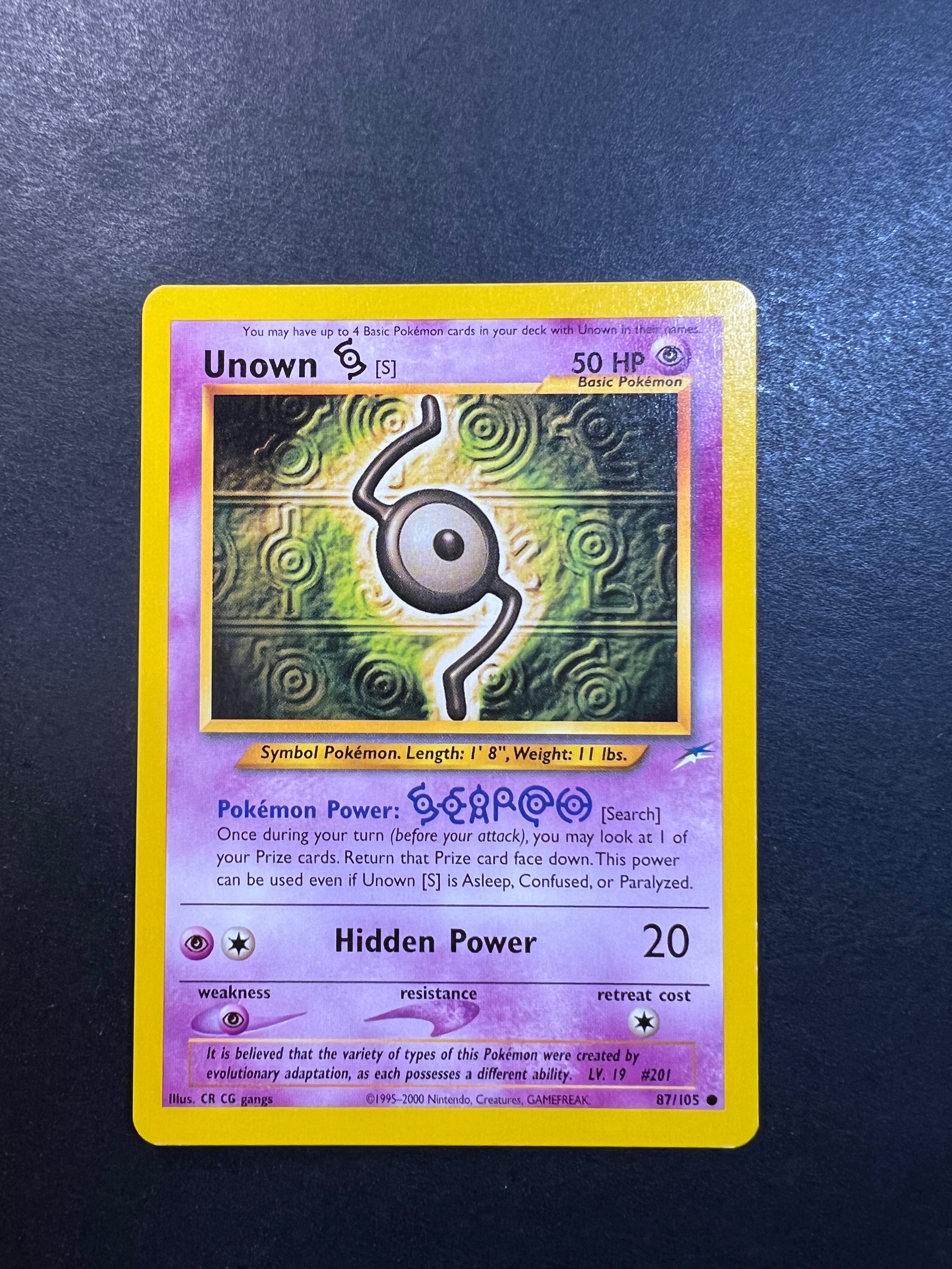 Unown S - 87/105 Non-Holo